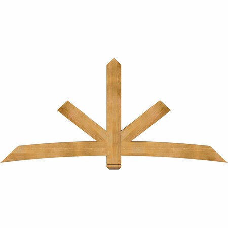 Ekena Millwork Alberta Rough Sawn Timber Gable Bracket, Western Red Cedar, 96"W x 44"H x 6"D x 6"F, 11/12 Pitch GBW096X44X0606ALB00RWR